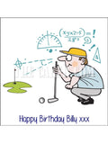 Golf Edible Icing Cake Topper 05