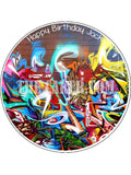 Graffiti Edible Icing Cake Topper 01
