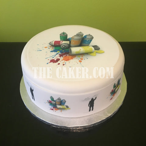 Graffiti Edible Icing Cake Topper 02