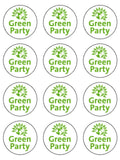 Green Party Edible Icing Cake Topper