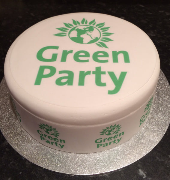 Green Party Edible Icing Cake Topper