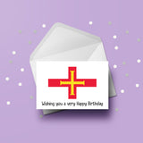 Guernsey Flag Birthday Card