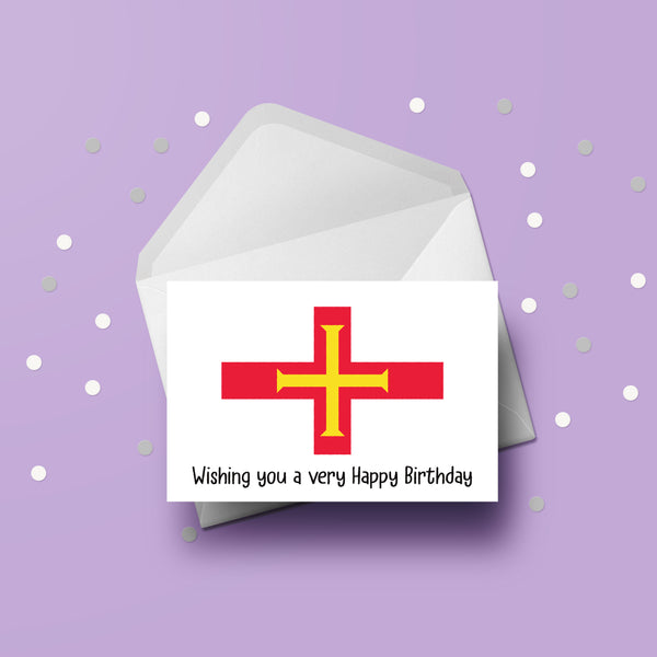 Guernsey Flag Birthday Card