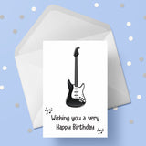 Black Guitar Birthday Card 02