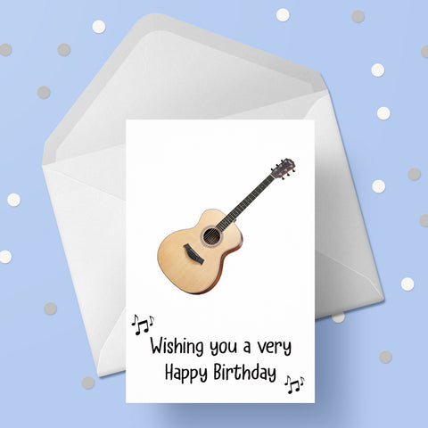 Classic Guitar Birthday Card