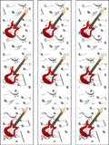 Red Guitar Edible Icing Cake Topper