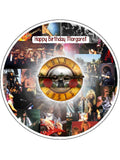 Guns n Roses Edible Icing Cake Topper 02