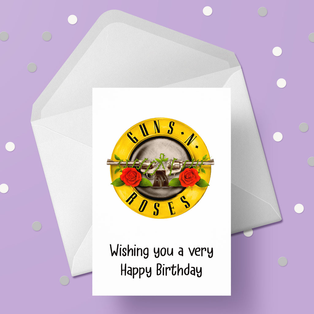 Guns n Roses 03 Birthday Card – the caker online