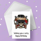 Guns n Roses Edible Icing Cake Topper 01