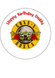Guns n Roses Edible Icing Cake Topper 03