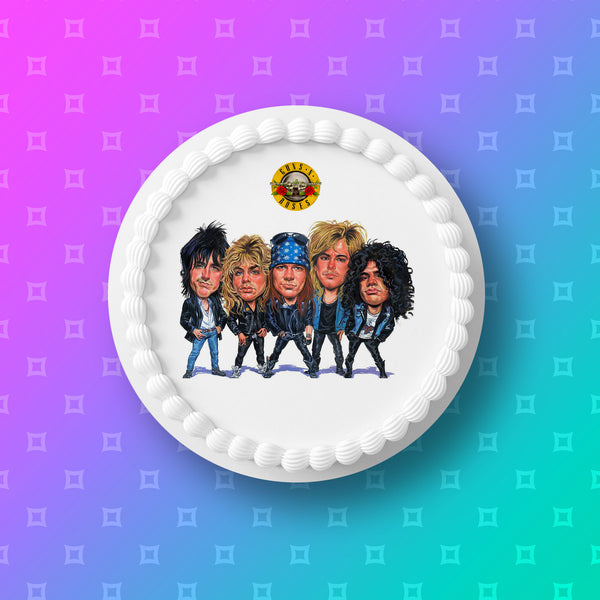 Guns n Roses 05 Edible Icing Cake Topper