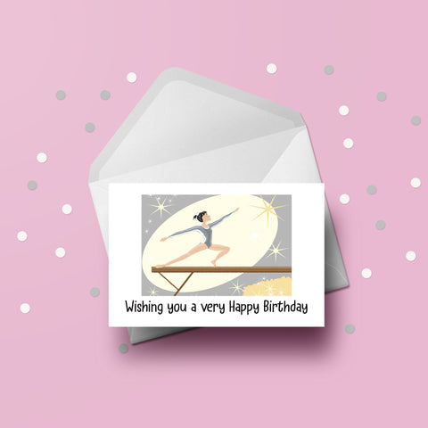 Gymnastics 03 Birthday Card