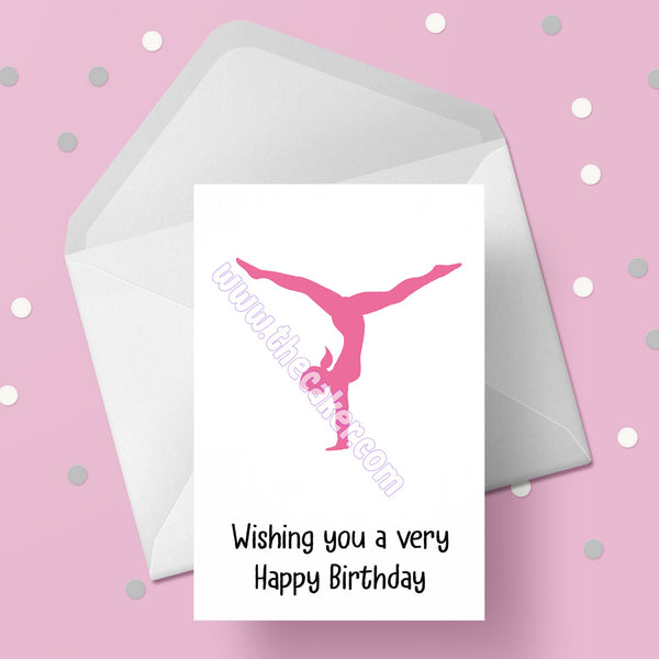 Gymnastics Birthday Card 04