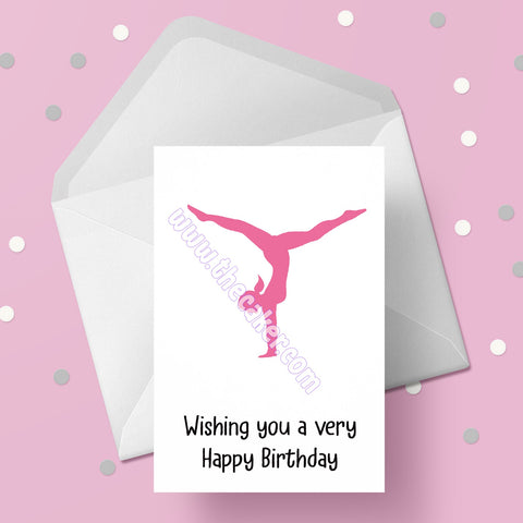 Gymnastics 04 Birthday Card