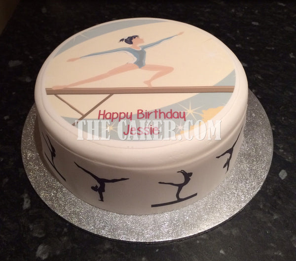 Gymnastics Edible Icing Cake Topper 03