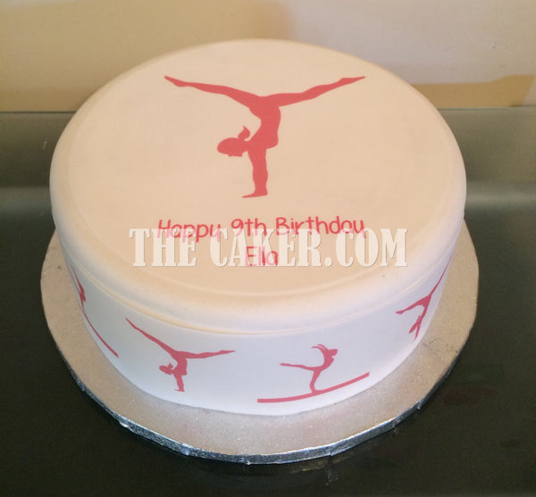 Gymnastics Edible Icing Cake Topper 04