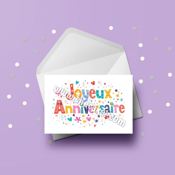 Joyeux Anniversaire Card