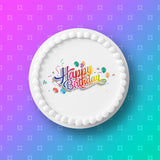 Happy Birthday Edible Icing Cake Topper 04