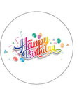 Happy Birthday Edible Icing Cake Topper 04
