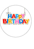 Happy Birthday Edible Icing Cake Topper 08