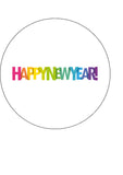 Happy New Year Edible Icing Cake Topper 04