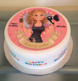 Hairdressing Edible Icing Cake Topper 03