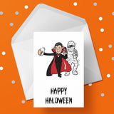 Halloween Card 07 - Funny Dracula Selfie