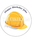 Builders Hard Hat Edible Icing Cake Topper
