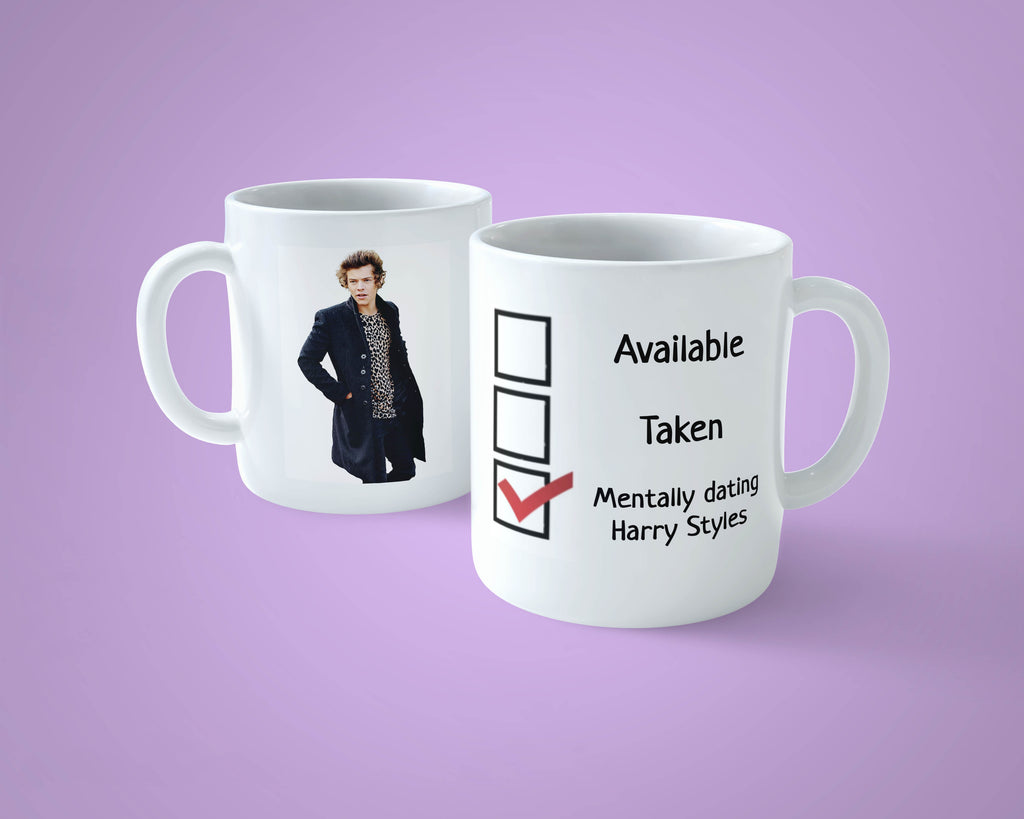 Harry Styles Denim Print Ceramic Mug - Novelty Coffee & Tea Cup (UK Made)