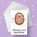 Hedgehog Birthday Card 01