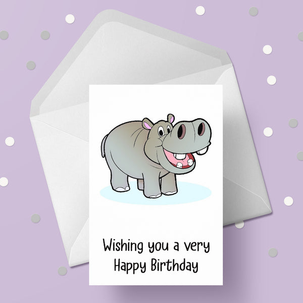 Hippo Birthday Card 01