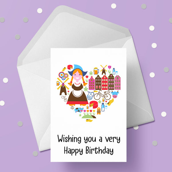 Holland / Netherlands Birthday Card