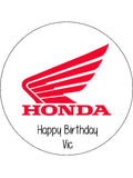 Honda Motobike Logo Edible Icing Cake Topper