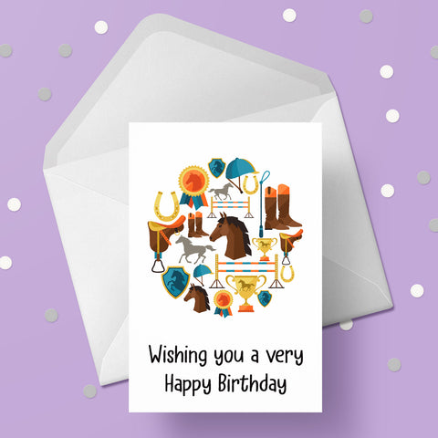 Horse 03 Birthday Card