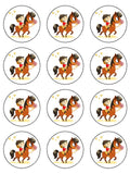 Horse Edible Icing Cake Topper 04 - Girl horse riding