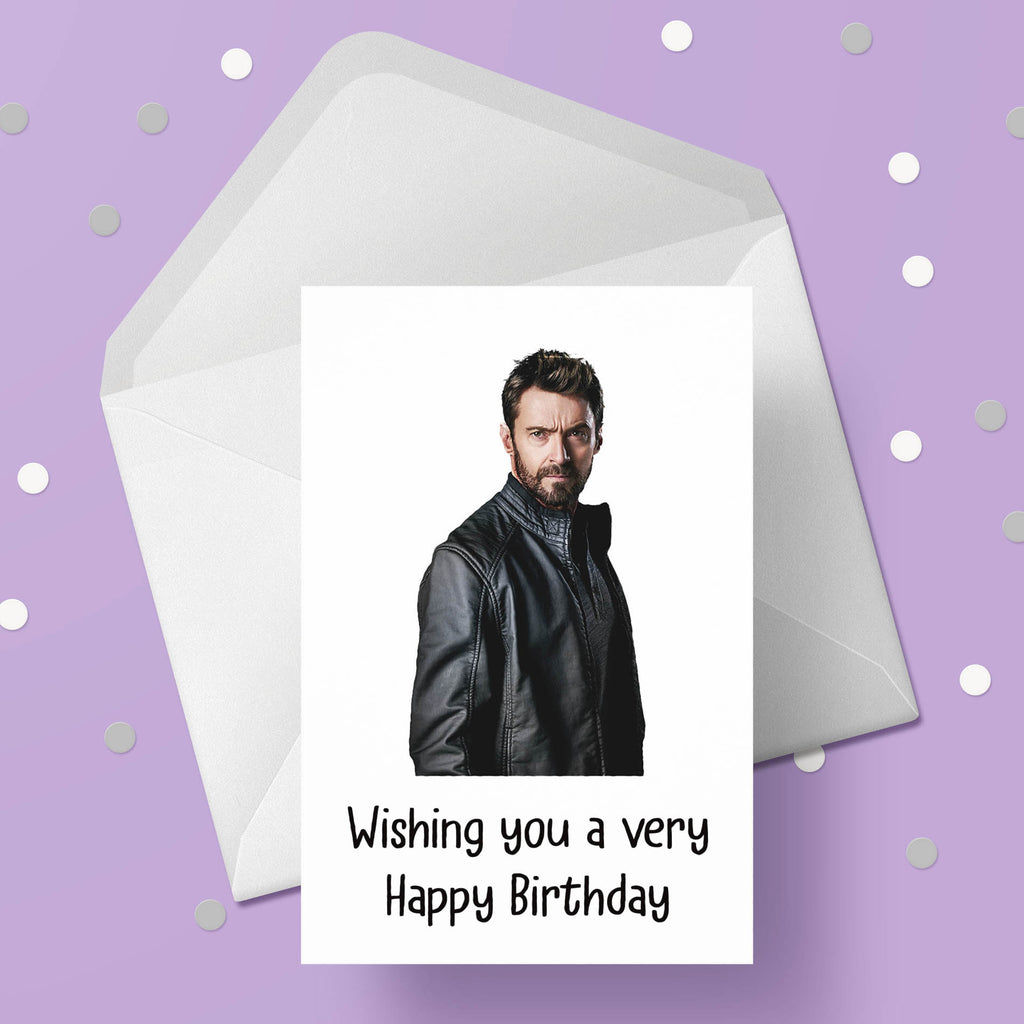 Hugh Jackman Birthday Card the caker online
