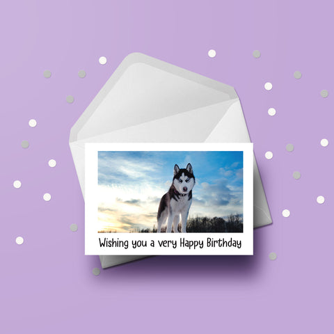 Husky 01 Birthday Card
