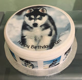 Husky Dog Edible Icing Cake Topper 02