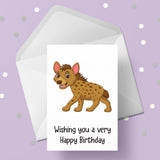 Hyena Dog Birthday Card 02