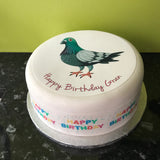Pigeon 01 Edible Icing Cake Topper or Ribbon