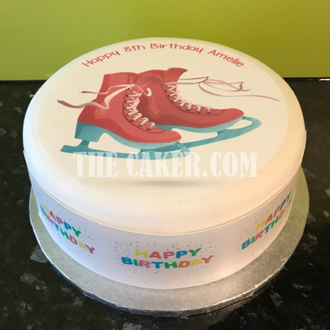 Ice Skates 02 Edible Icing Cake Topper