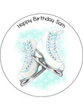 Ice Skates Edible Icing Cake Topper 01