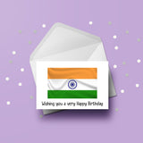 India Flag Birthday Card