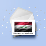 Iraq Flag Birthday Card