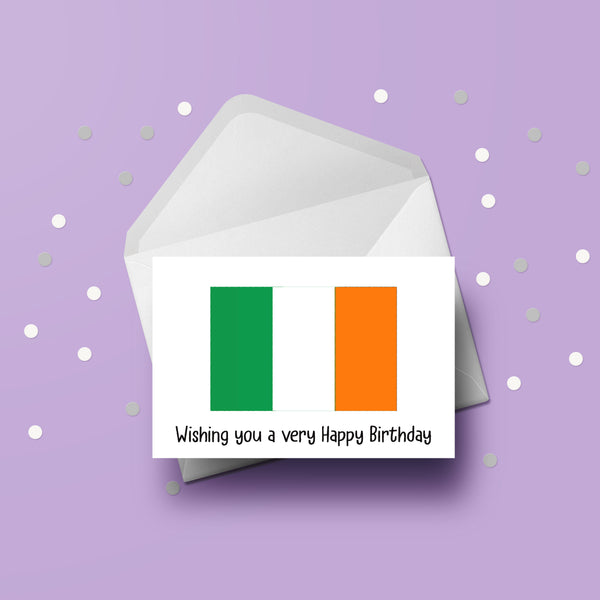 Ireland Flag Birthday Card