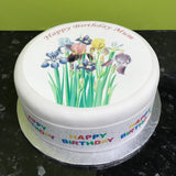Iris / Irises Flowers Edible Icing Cake Topper