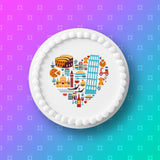Italy Italian Theme Edible Icing Cake Topper