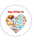 Italy Italian Theme Edible Icing Cake Topper