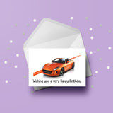 Jaguar F Type Car Birthday Card