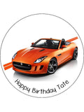Jaguar F Type Car Edible Icing Cake Topper